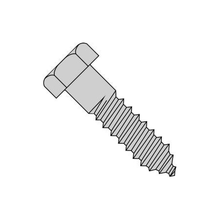Brighton-Best Lag Screw, 3/8 in, 1-1/2 in, Steel, Zinc Plated Hex Hex Drive 486318